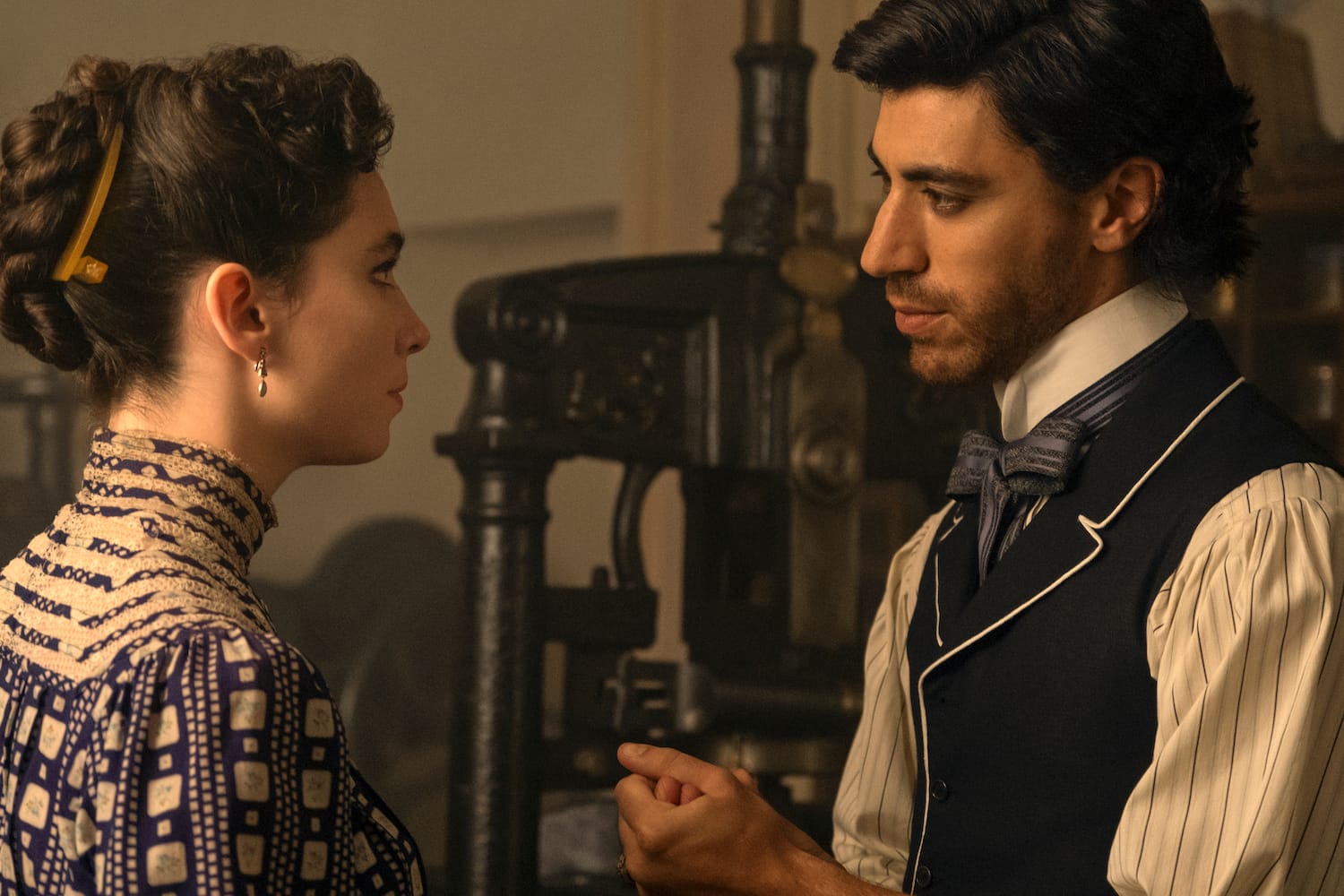 Matilda De Angelis and Eduardo Scarpetta in "The Law According to Lidia Poet" Season 2