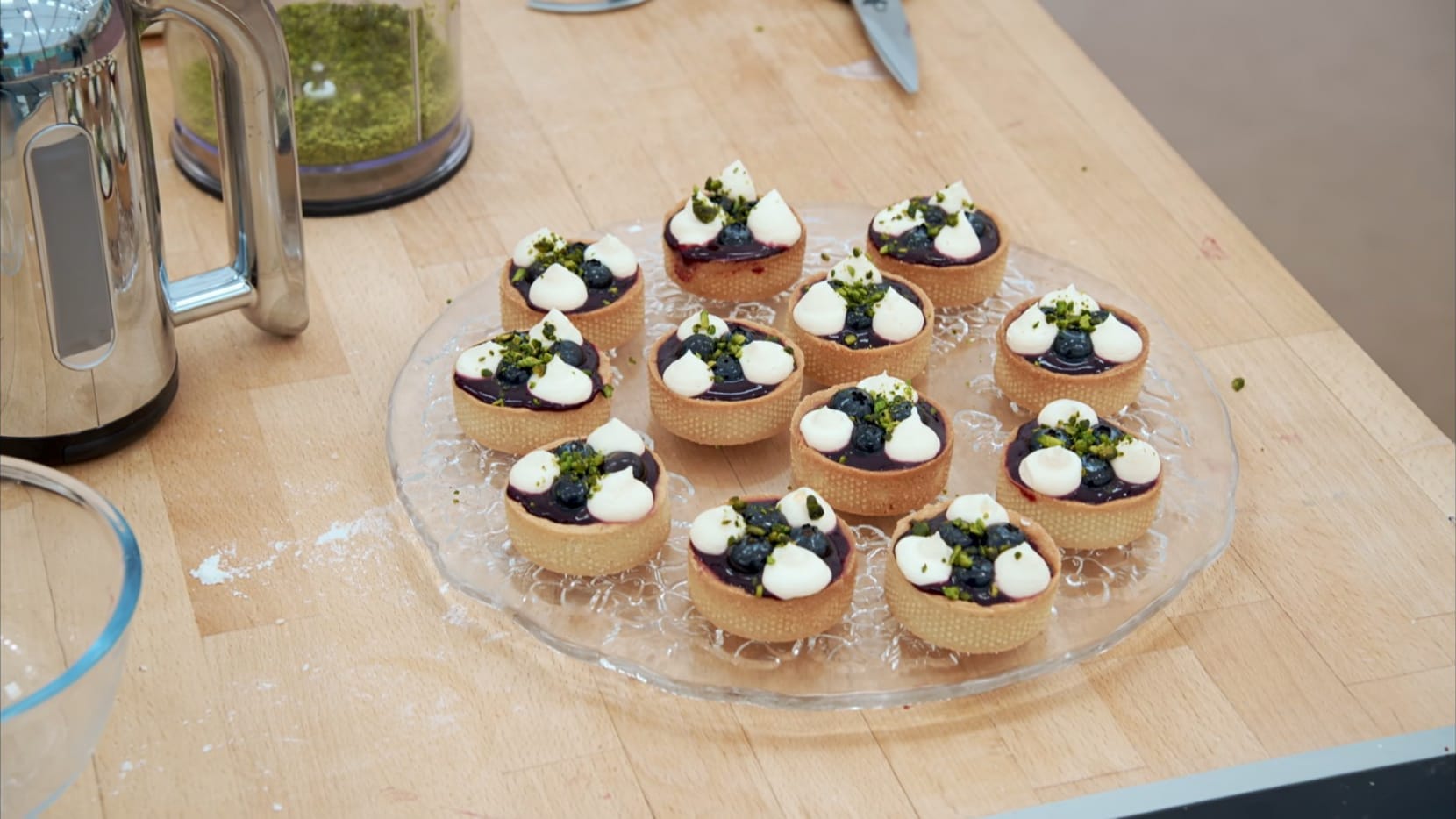 Gill's ‘Pistachio &amp; Blueberry Tarts’ Signature from 'The Great British Baking Show's Season 15 Pastry Week