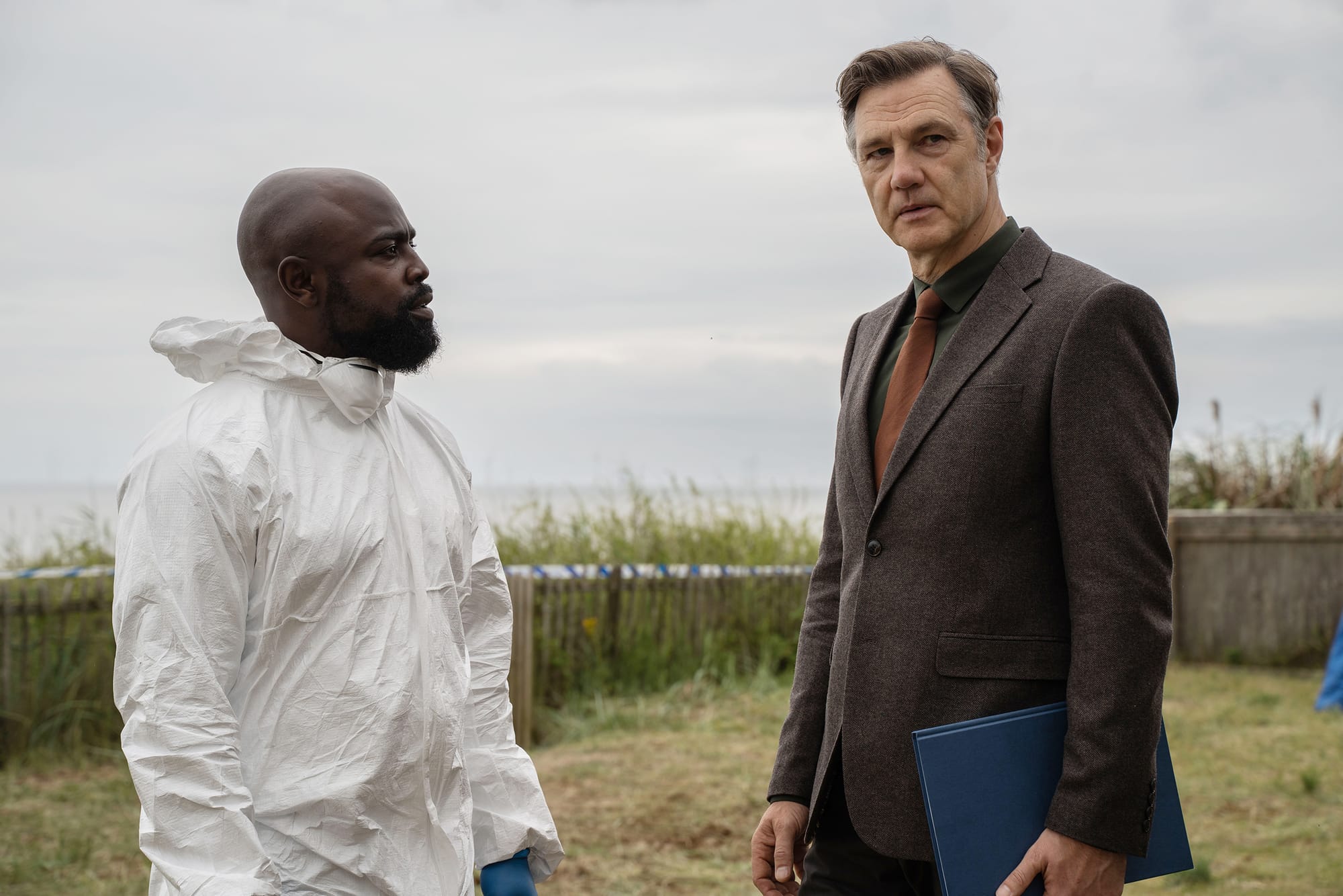 Michael Balogun as DCS Harry Summers and David Morrissey as Ian St. Clair in 'Sherwood' Season 2