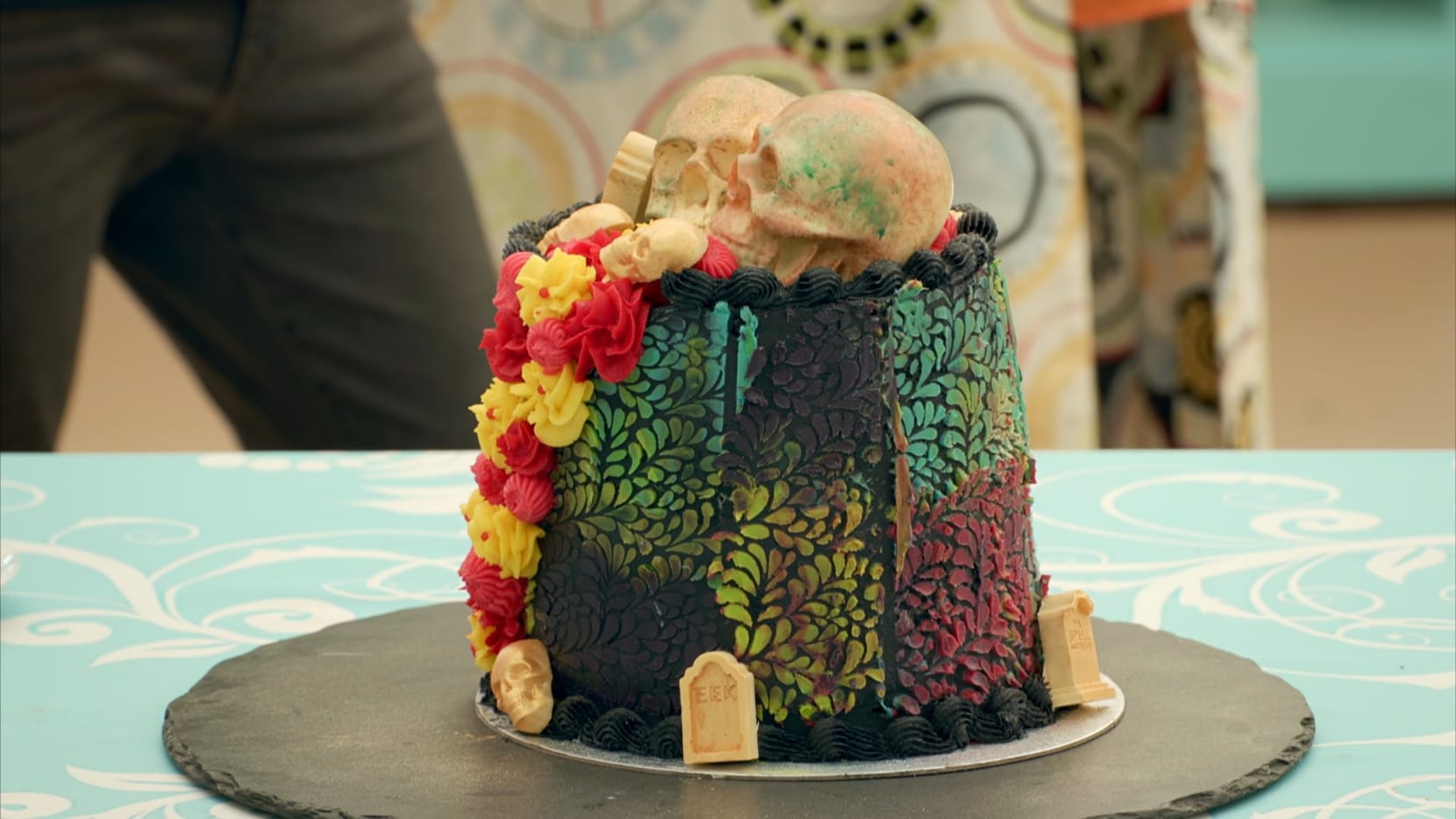 Illiyin’s ‘Day of the Dead Cake’ Showstopper from 'The Great British Baking Show's Season 15 Autumn Week 