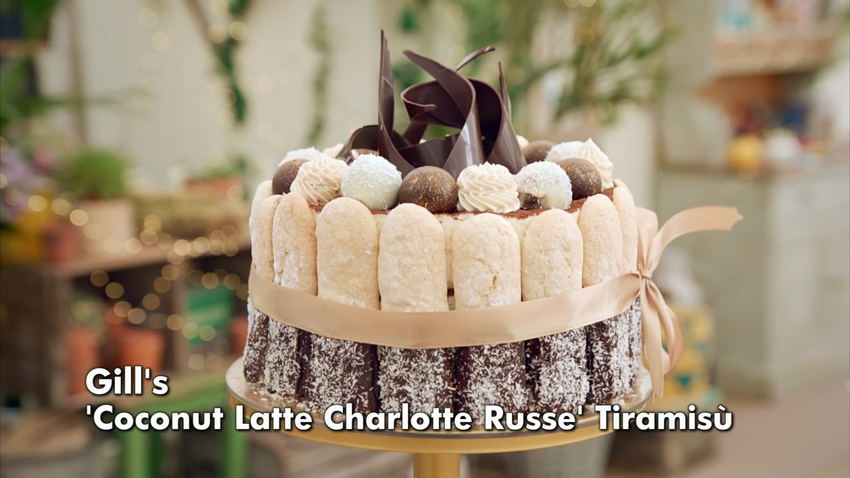 Gill’s&nbsp;‘Coconut Latte Charlotte Russe’ Showstopper from 'The Great British Baking Show's Season 15 Desserts Week