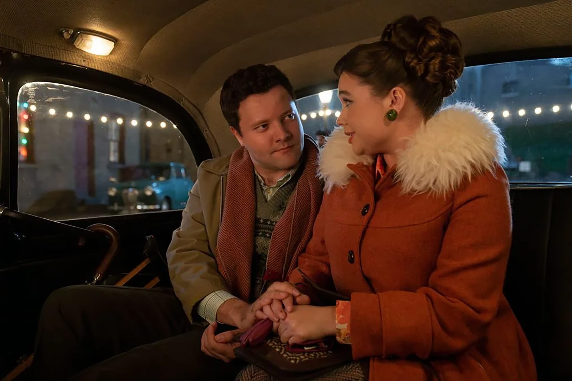 Conor O'Donnell as Roger and Megan Cusack as Nurse Nancy in 'Call The Midwife'