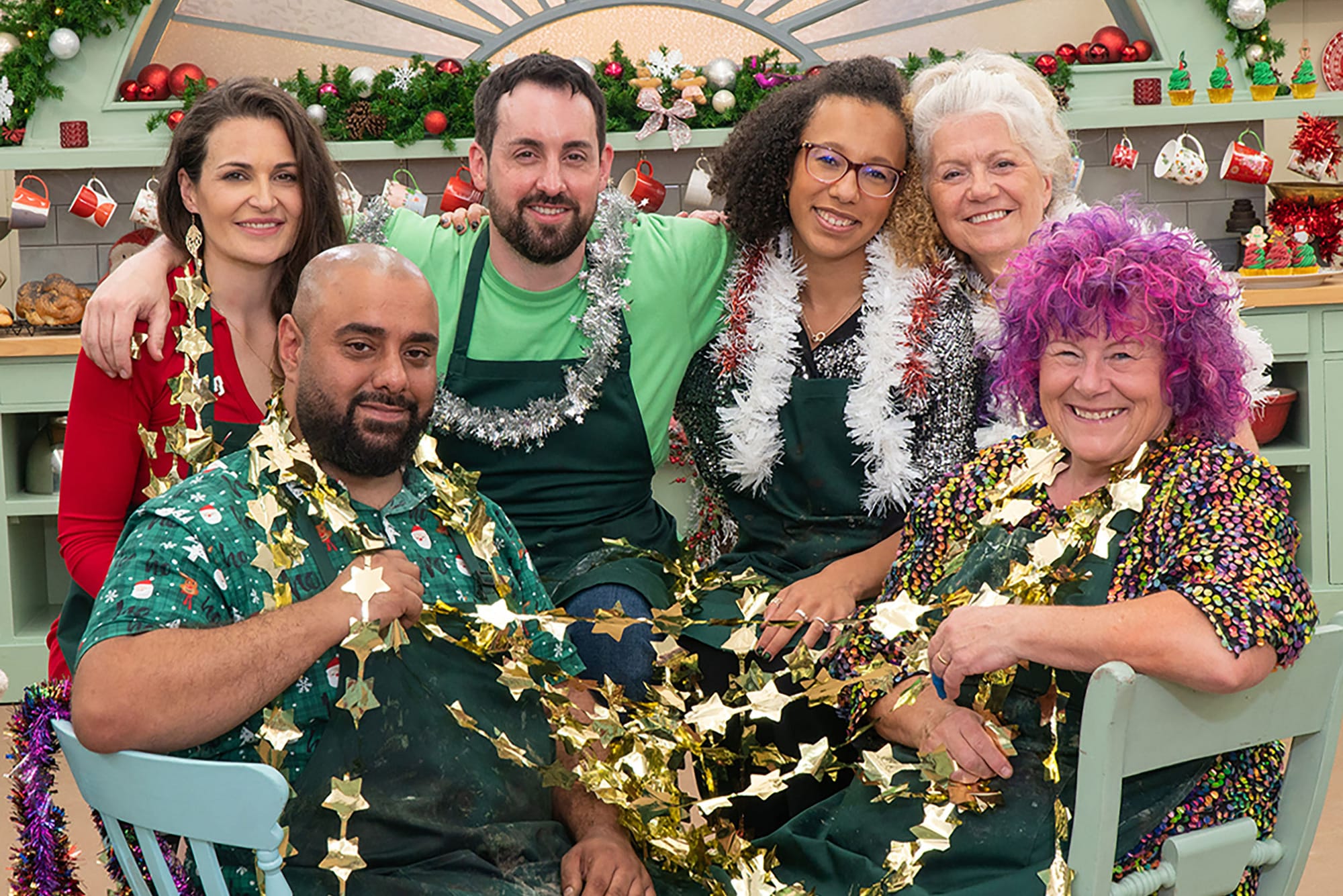 George, Sophie, Dan, Amelia, Linda and Carole return for 'The Great British Baking Show: Holidays' Season 7 
