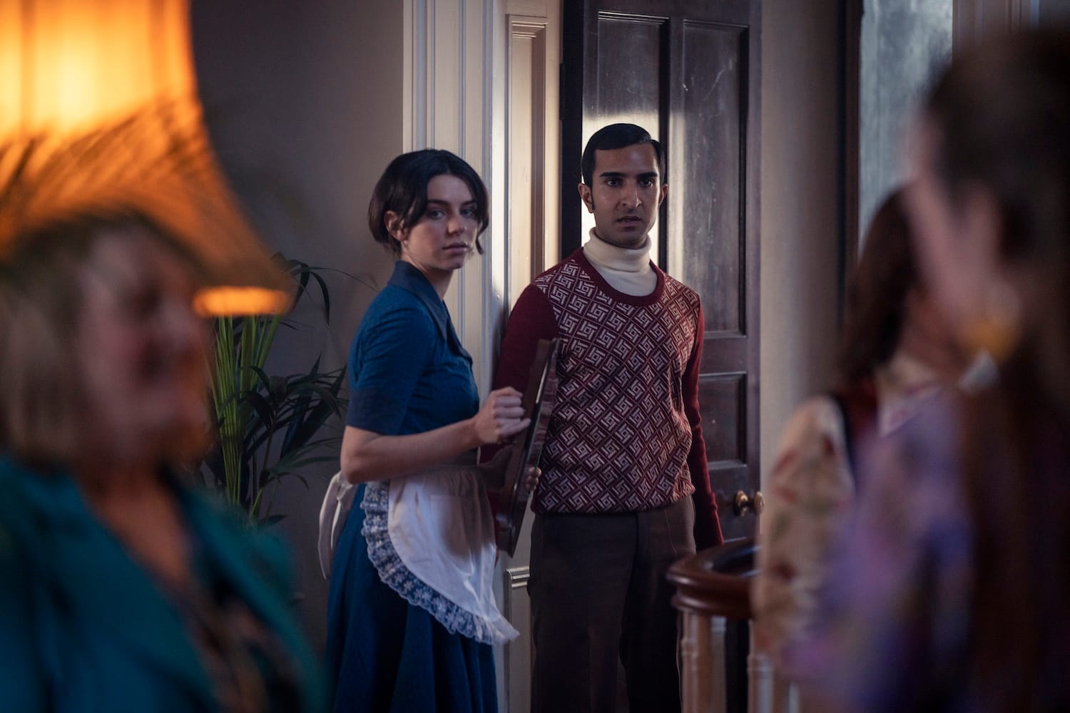 Parth Thakerar (Krishna Mehta) and Sally Jupp (Holly Cattle).