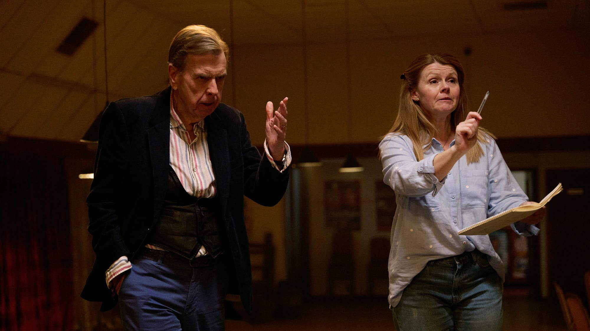 Timothy Spall as John Chapel and Sian Gibson as Wendy in 'Death Valley'