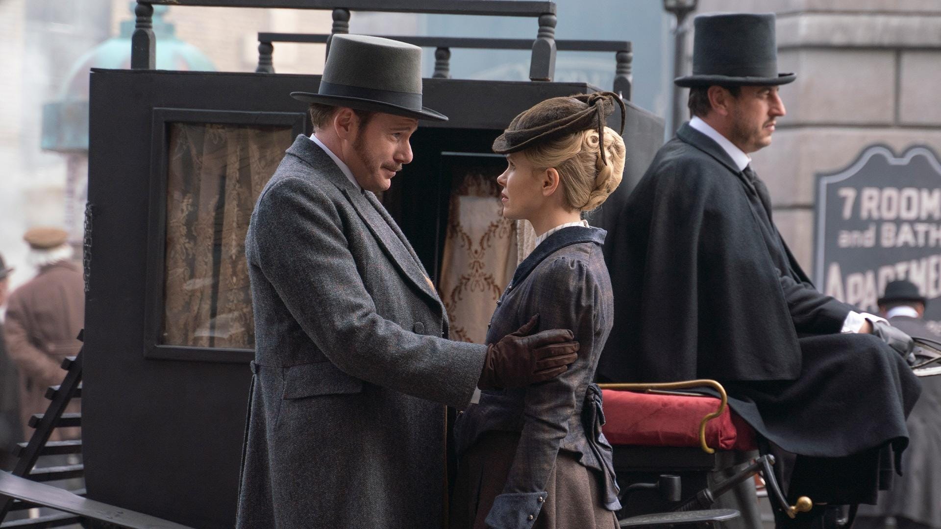 Felix Scott and Kate Philips in "Miss Scarlet & the Duke' Season 5