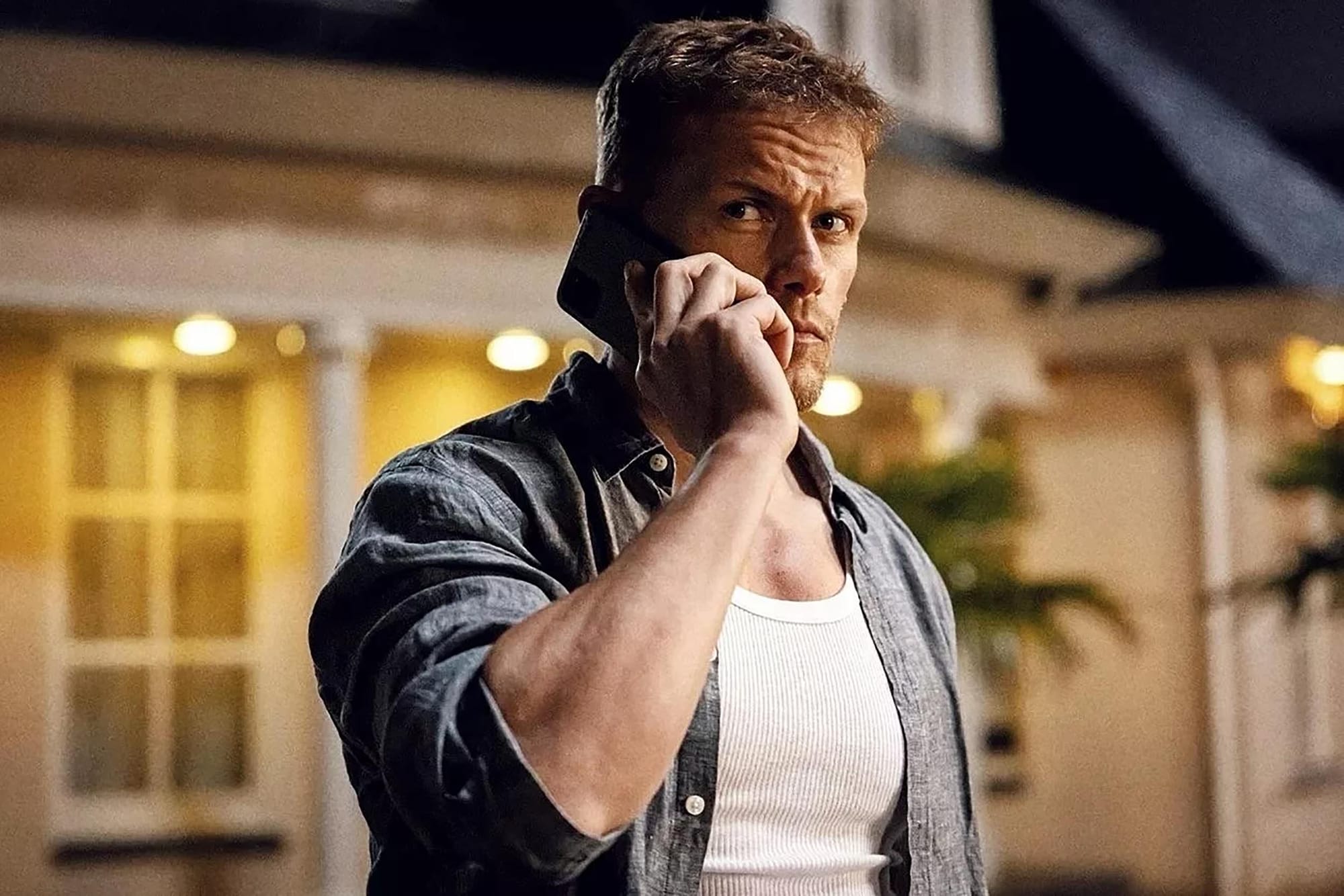 Sam Heughan as Danny in 'The Couple Next Door' Season 1