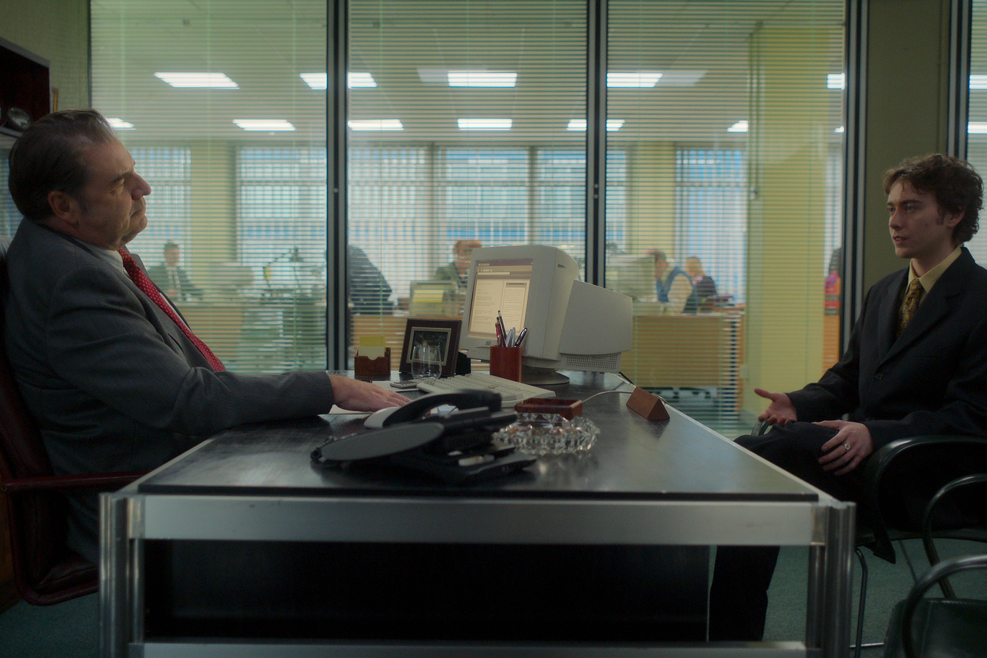 Brendan Coyle as Roy, Stephen McMillan as Ted in 'Toxic Town'