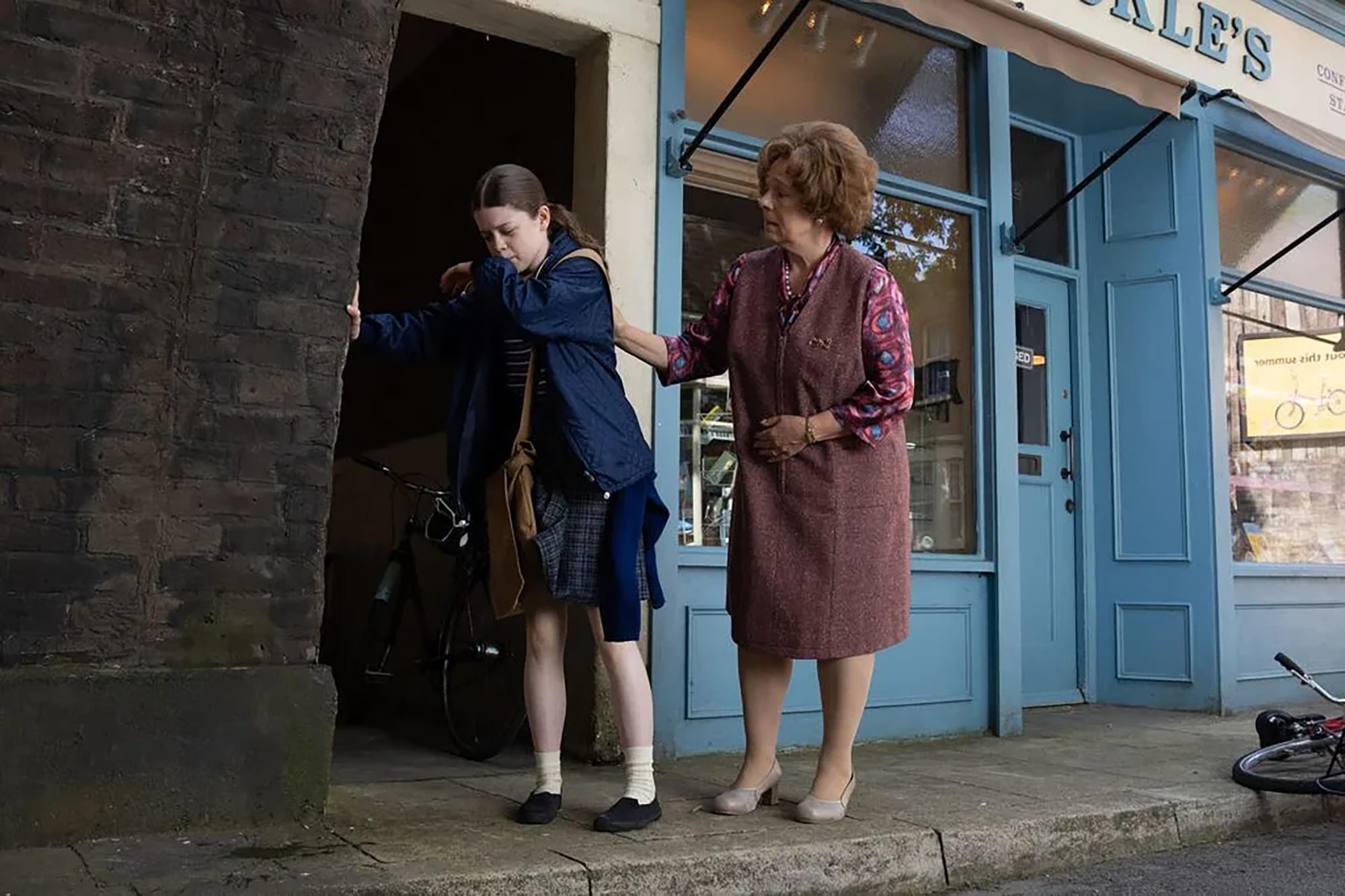 Annabelle Apsion as Mrs. Buckle and Kitty Anderson as Paula Cunningham in Call the Midwife Season 14