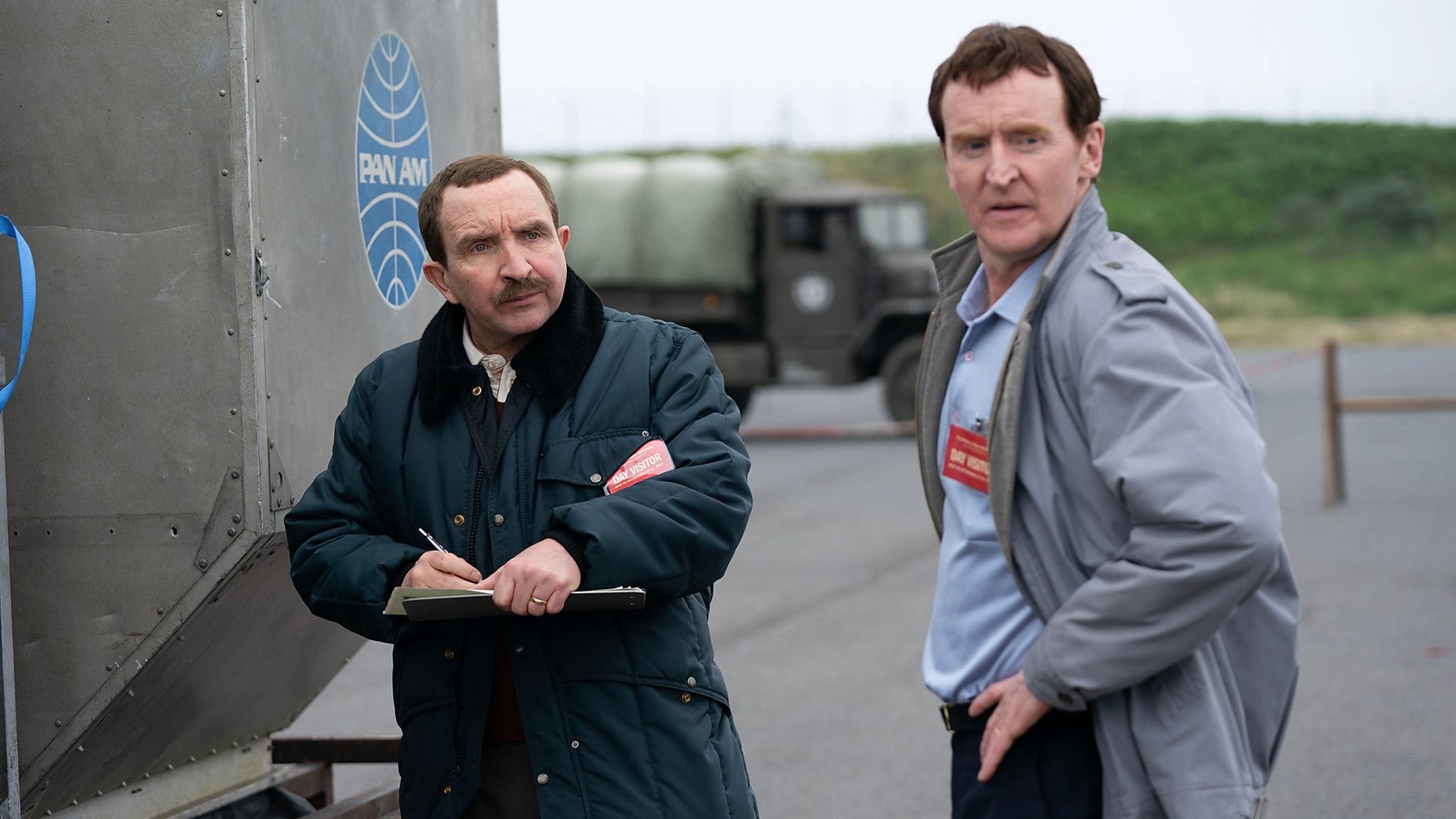 Eddie Marsan as Tom Thurman and Tony Curran as DCI Harry Bell in 'The Bombing of Pan Am 103'