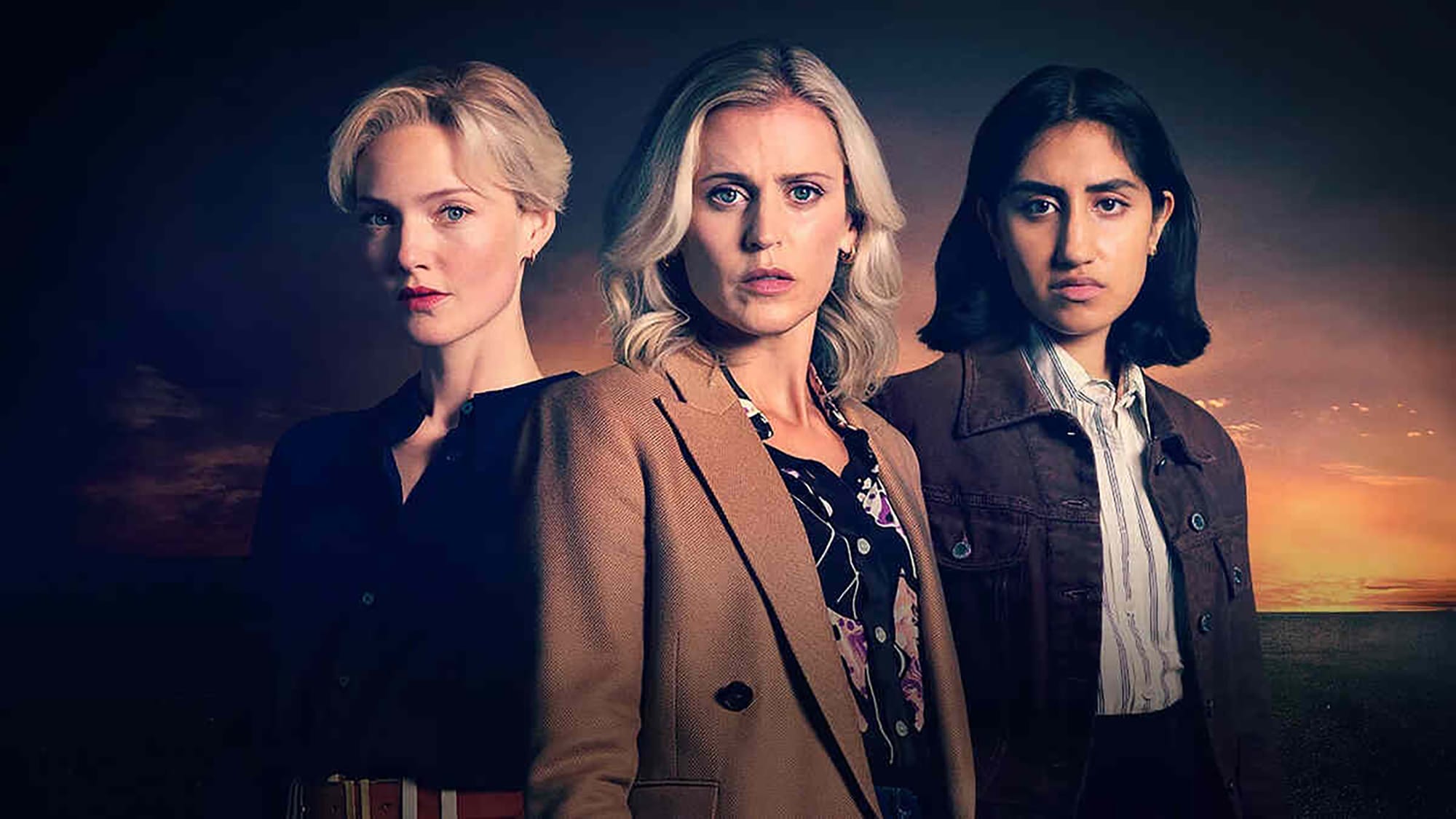 Holliday Grainger, Denise Gough, and Ambika Mod in 'The Stolen Girl' Key Art