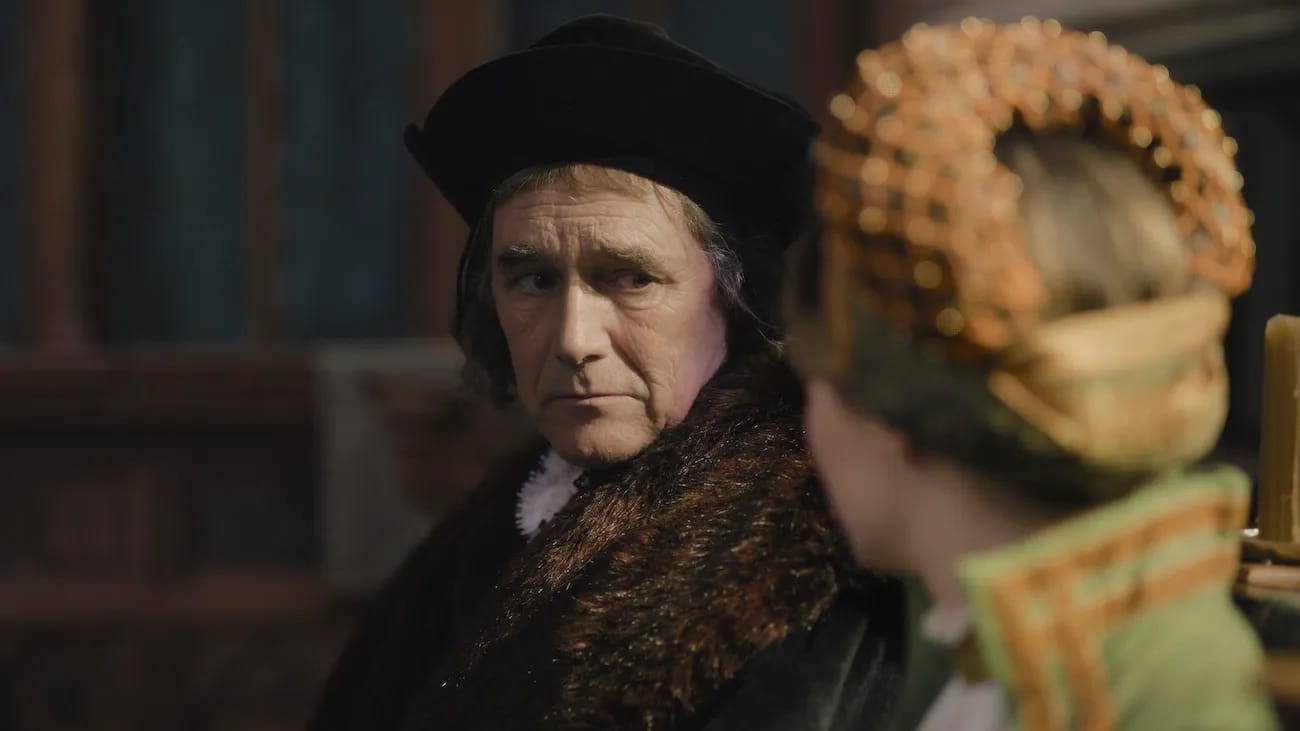 Mark Rylance and Ellie de Lange in "Wolf Hall: The Mirror and the Light"