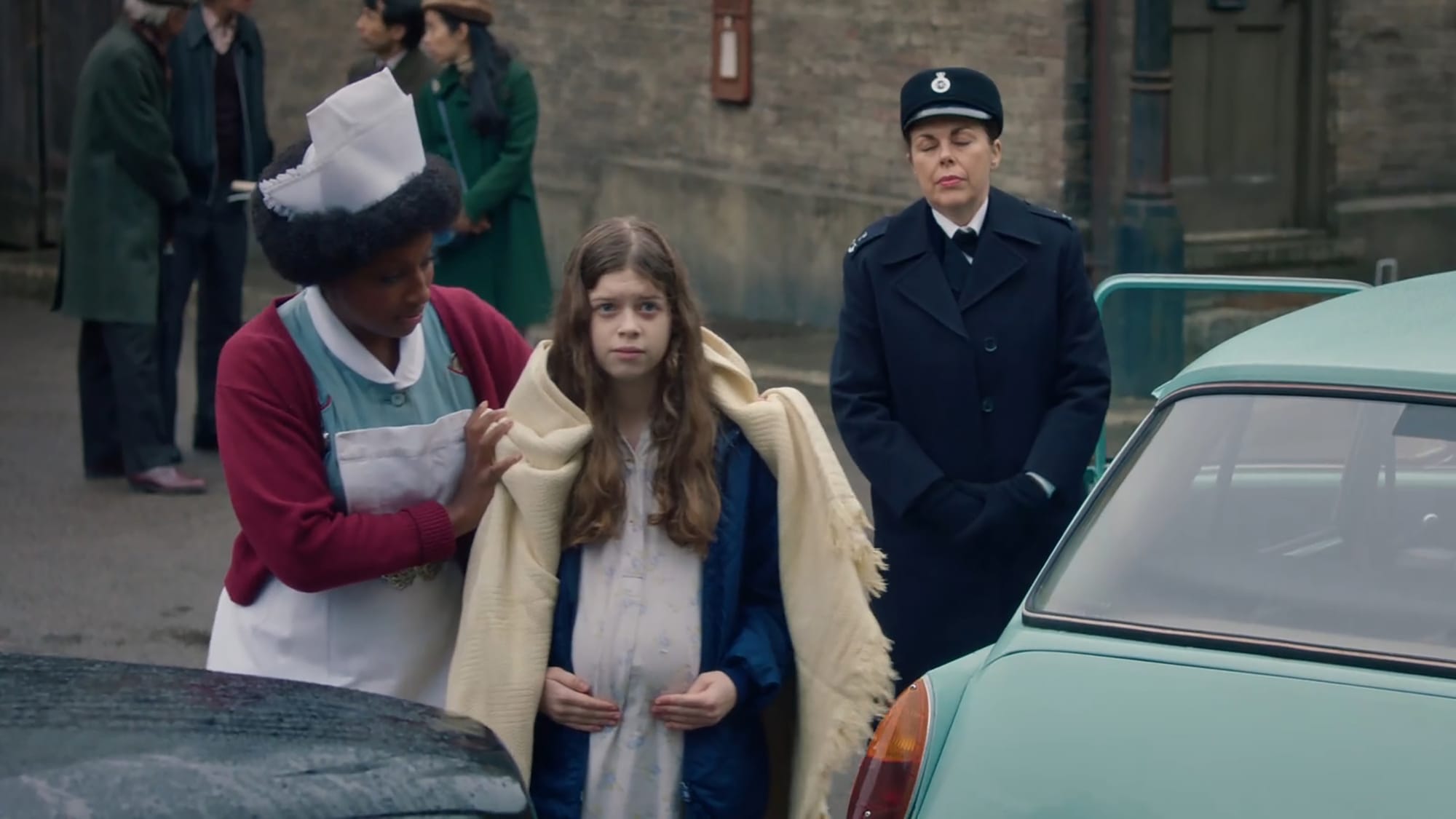 Renee Bailey as Joyce and Kitty Anderson as Paula in 'Call the Midwife' Season 14