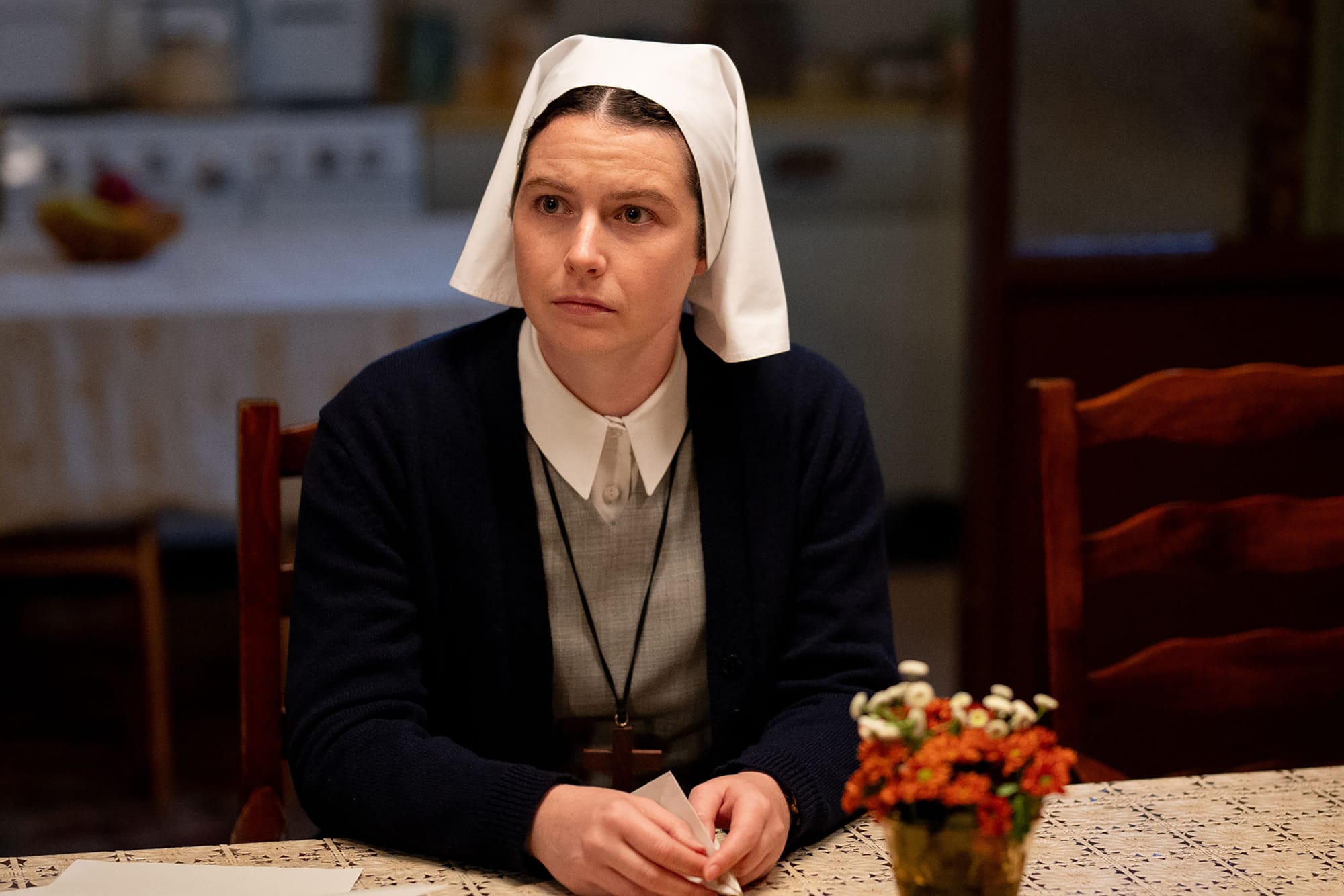 Molly Vevers as Sister Catherine in 'Call the Midwife' Season 14