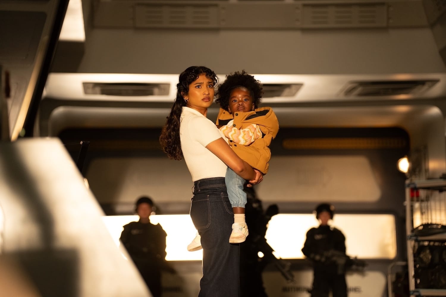 Varada Sethu and Sienna-Robyn Mavanga-Phipps in "Doctor Who"