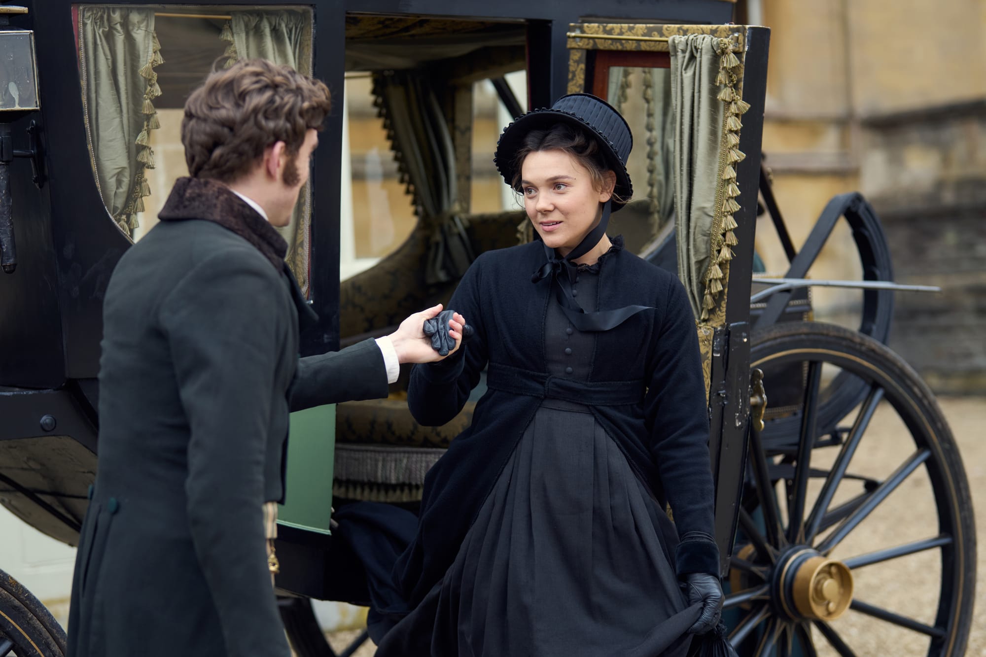 Synnøve Karlsen and Hubert Burton in "Miss Austen"