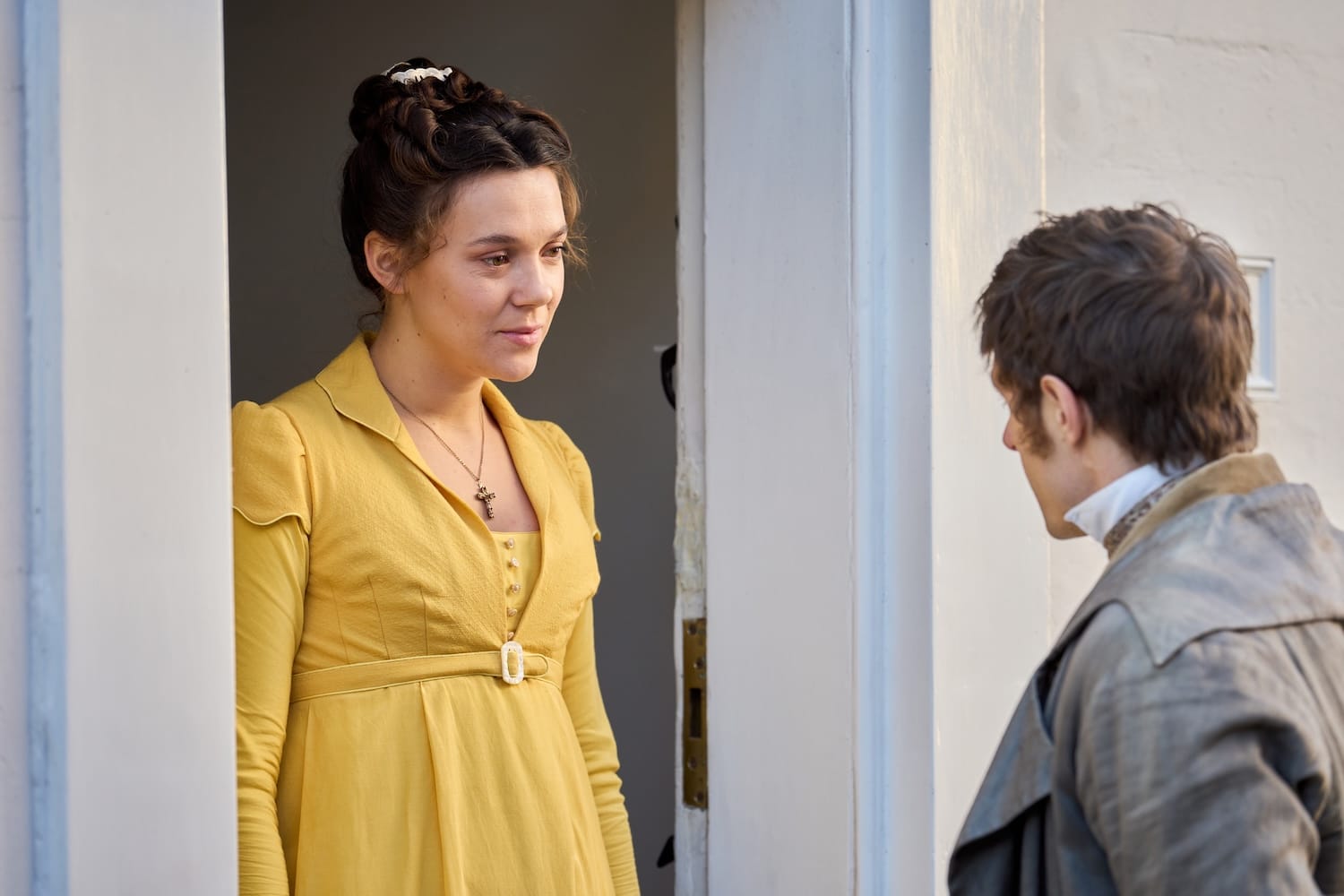 Synnøve Karlsen and Max Irons in "Miss Austen"