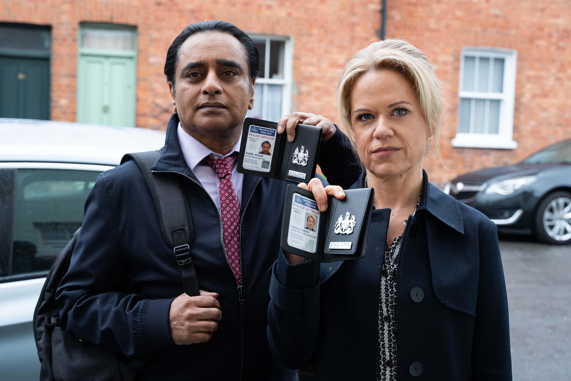 Sinead Keenan and Sanjeev Baskar in 'Unforgotten' Season 6