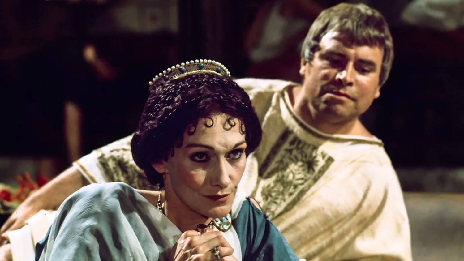 Siân Phillips as Livia and Brian Blessed as Augustus in 'I, Claudius'