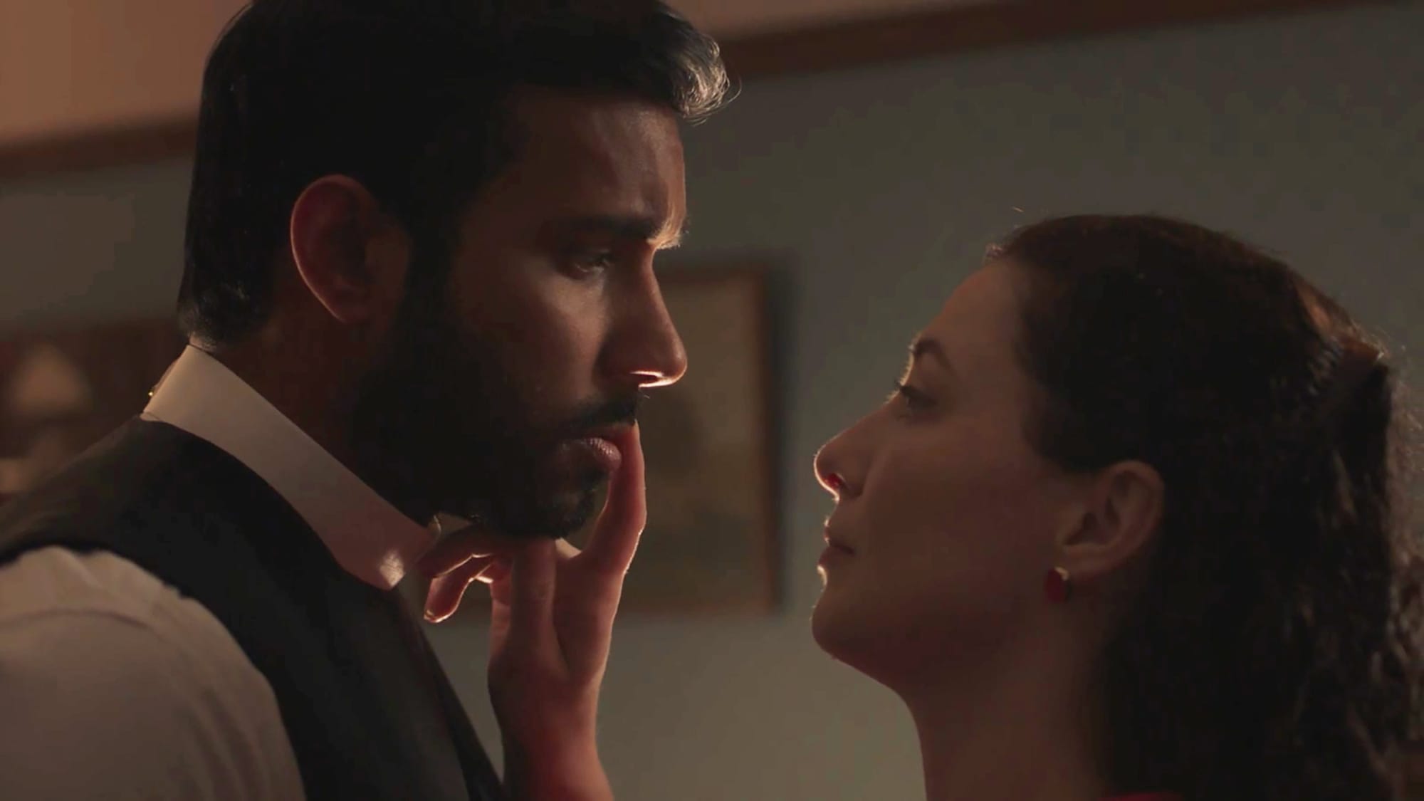 Rishi Nair and Christie Russell-Brown in 'Grantchester' Season 10