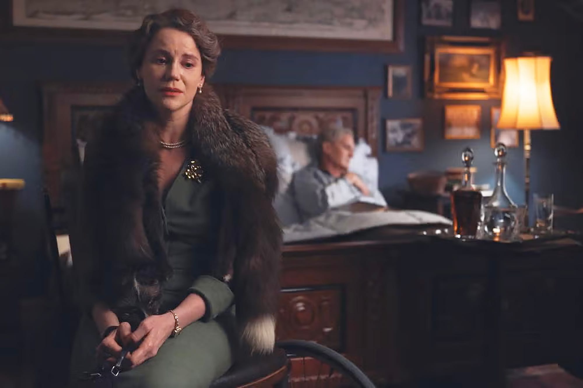 Kyle MacLachlan as President Franklin D. Roosevelt and Sofia Helin as Crown Princess Martha in 'Atlantic Crossing'