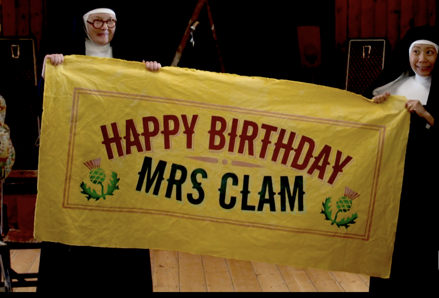 Sister Boniface (Lorna Watson) and Sister Peter (Tina Chiang).