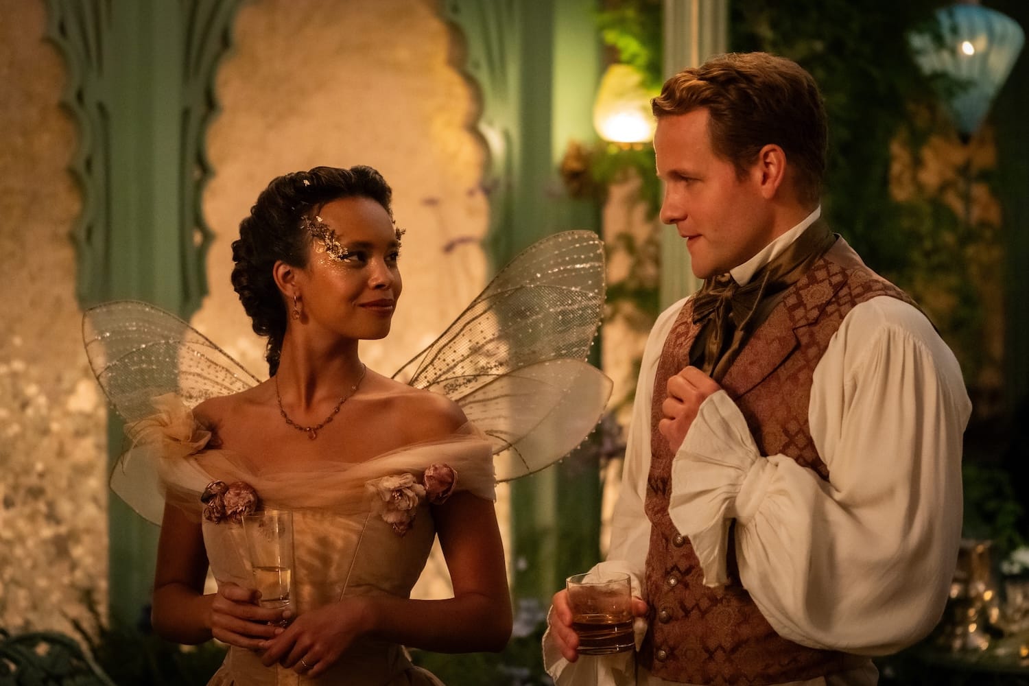 Alisha Boe and Josh Dylan in "The Buccaneers" Season 2