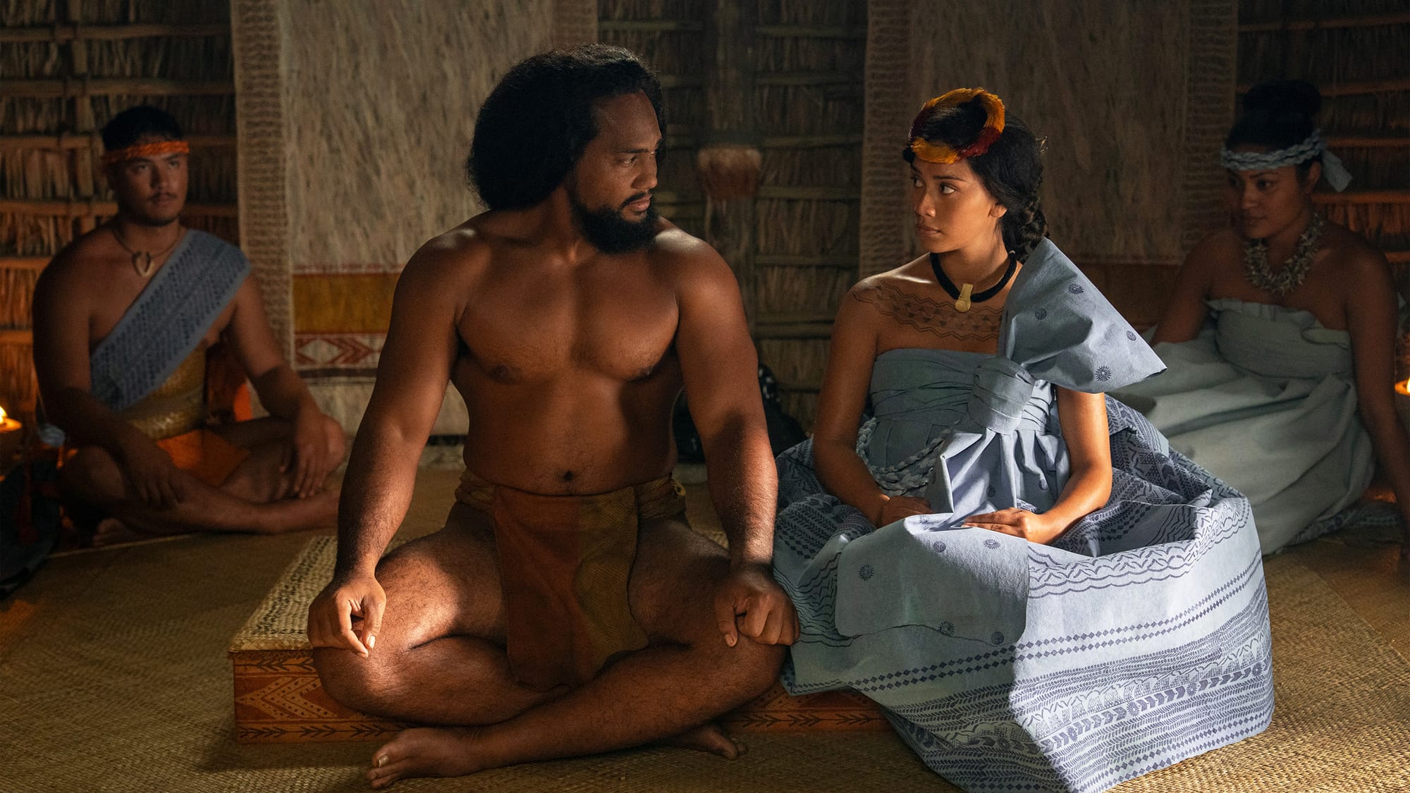 Kaina Makua and Luciane Buchanan in 'Chief of War'