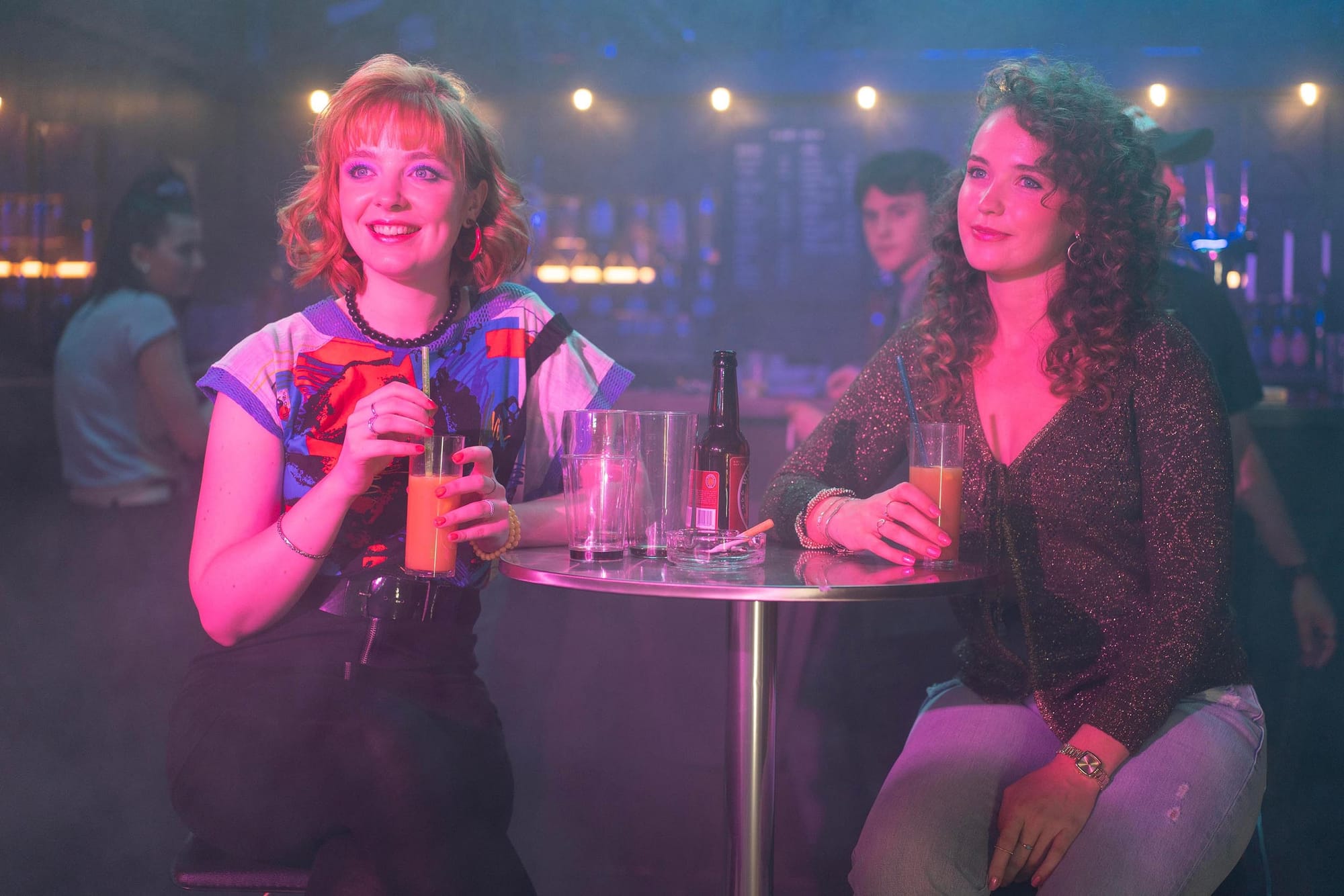 Kat Ronney as Bonnie, and Julia Brown as Cat Grant in 'Karen Pirie' Season 2