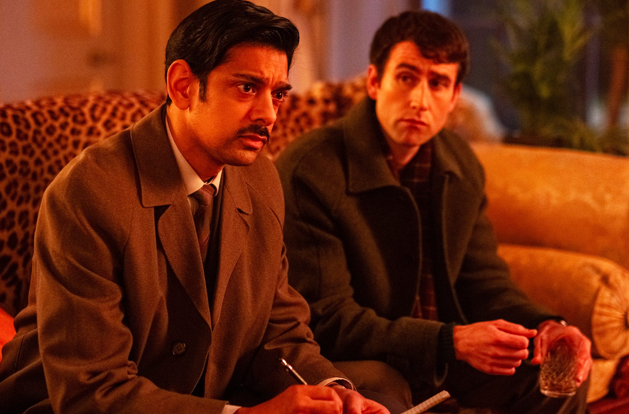 Amit Shah and Matthew Lewis in 'Murder Before Evensong' Season 1