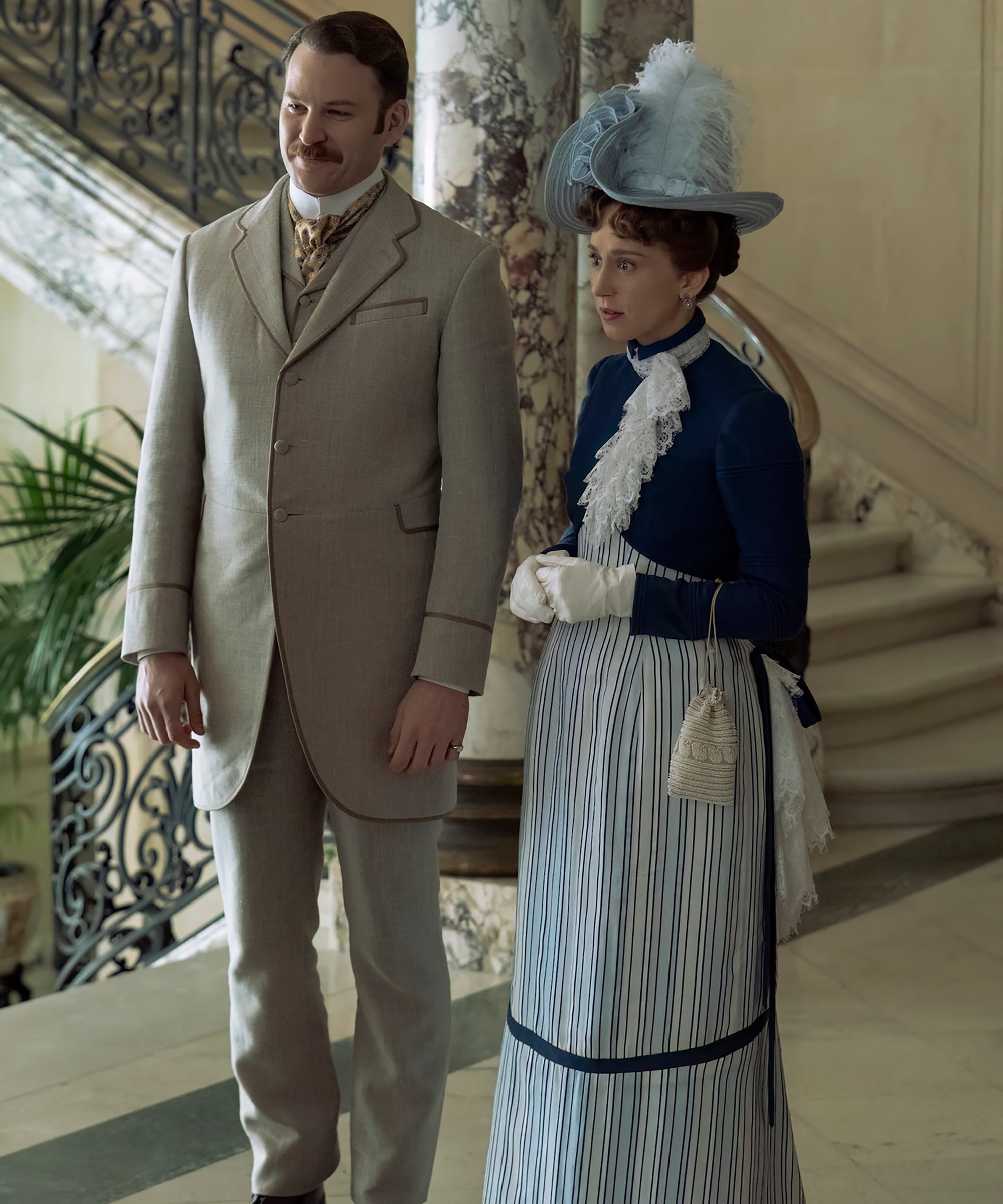 Taissa Farmiga and Ben Lamb in 'The Gilded Age' Season 3