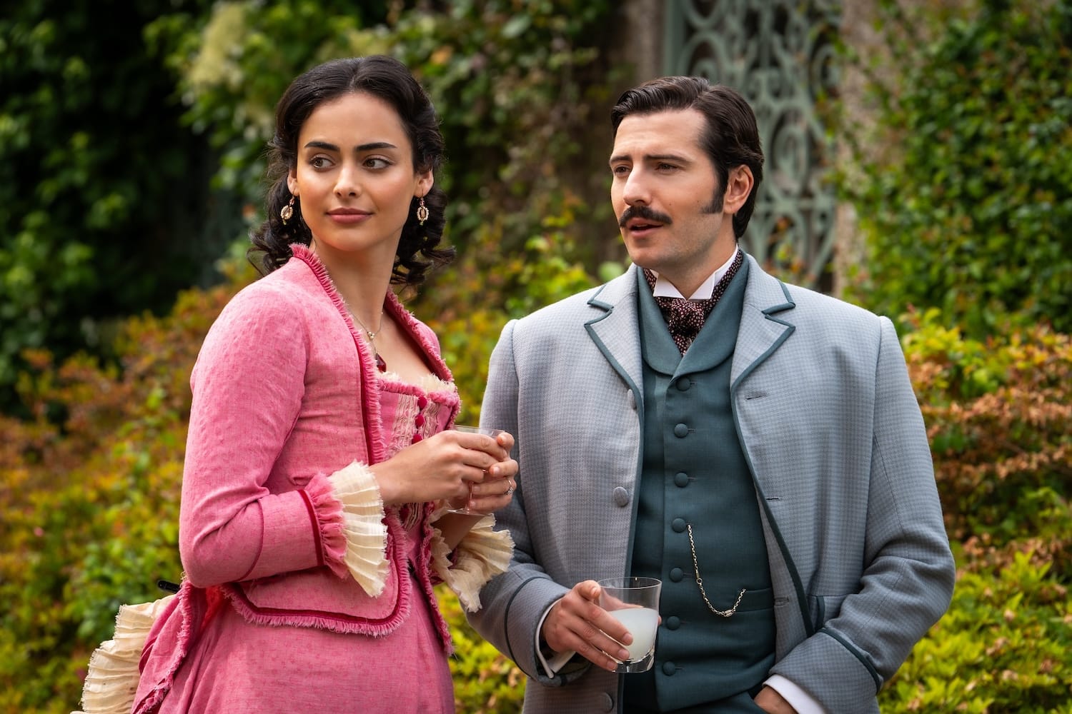 Aubri Ibrag and Jacob Ifan in "The Buccaneers" Season 2