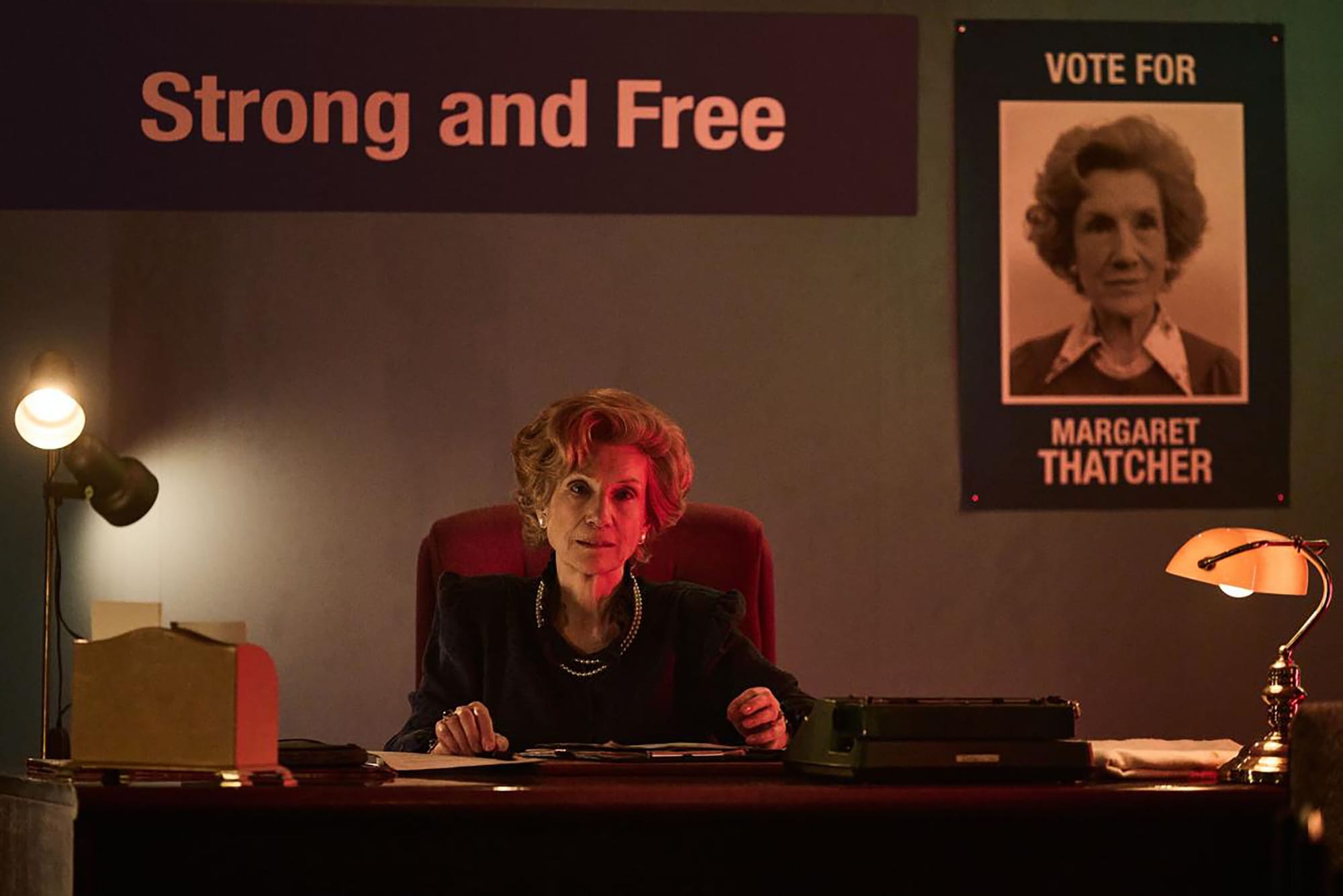 Harriet Walter as Margaret Thatcher in 'Brian and Maggie'