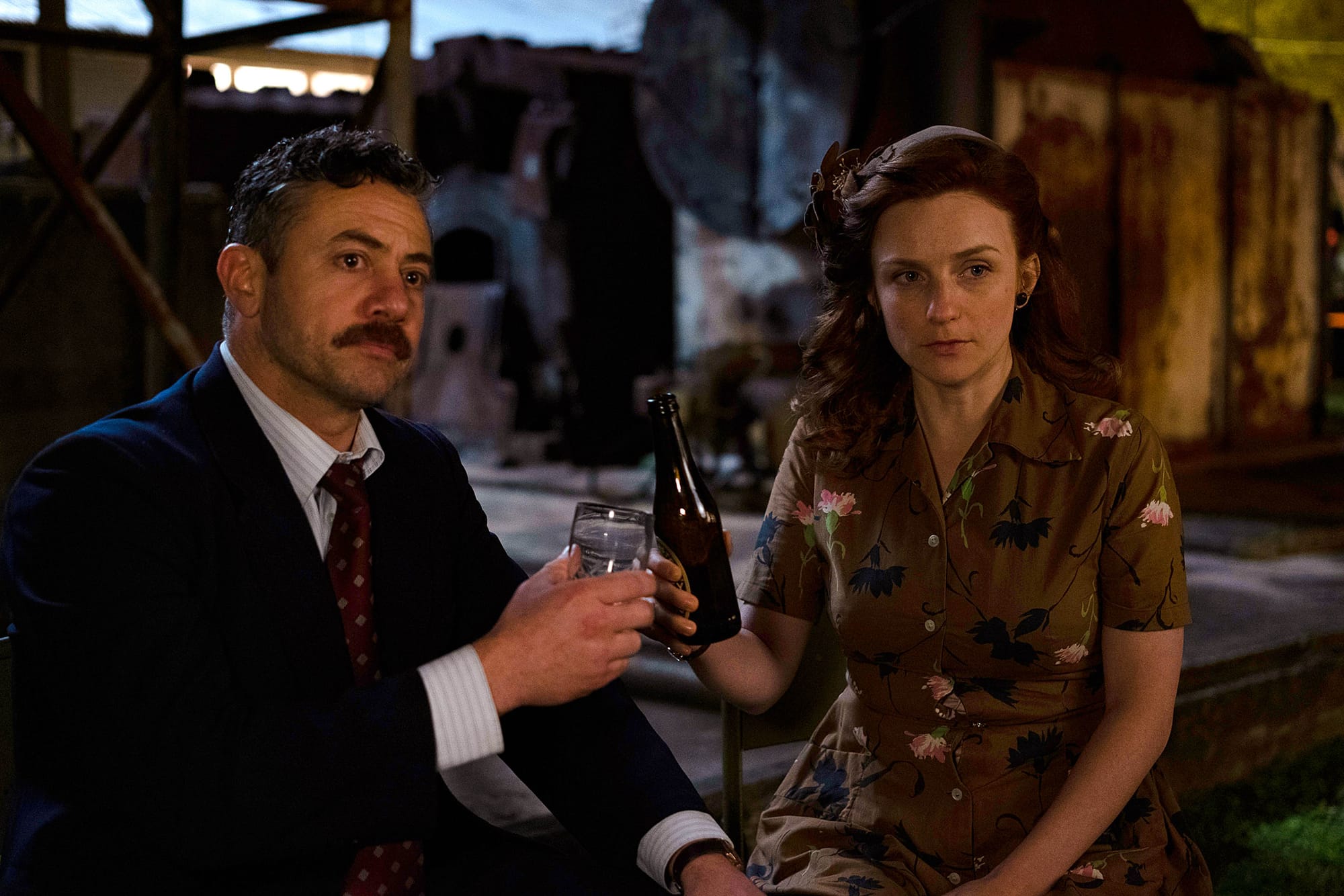 Warren Brown and Faye Marsay in 'Ten Pound Poms' Season 1