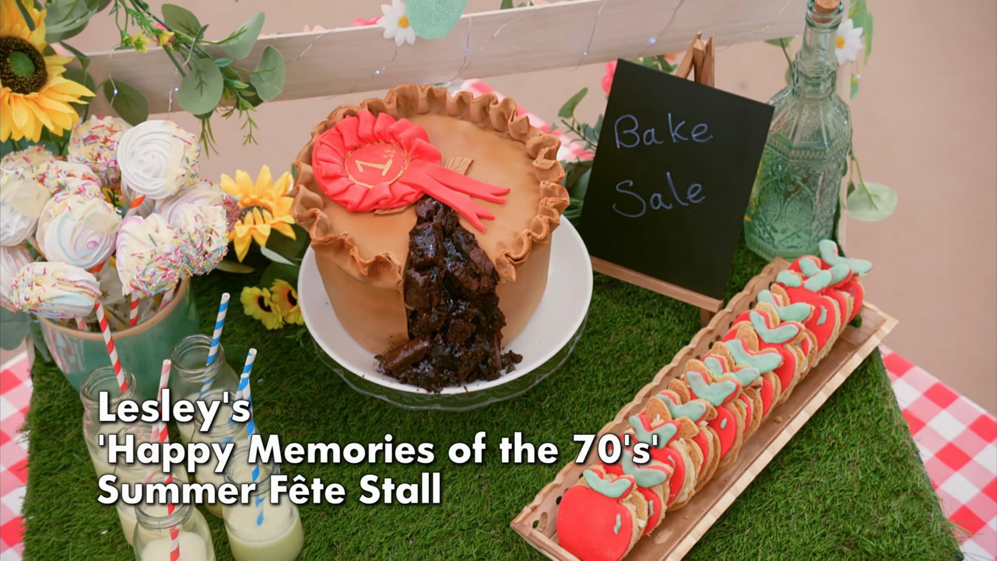 Lesley's 'Happy Memories of the '70s' Showstopper from 'The Great British Baking Show' Season 16's "Back to School Week"