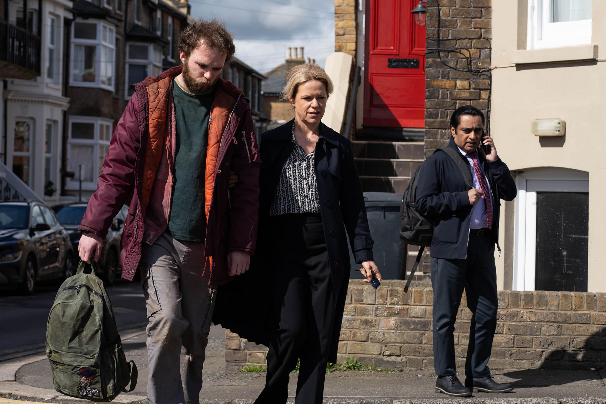 Maximilian Fairley, Sinead Keenan, and Sanjeev Bhaskar in 'Unforgotten Season 6
