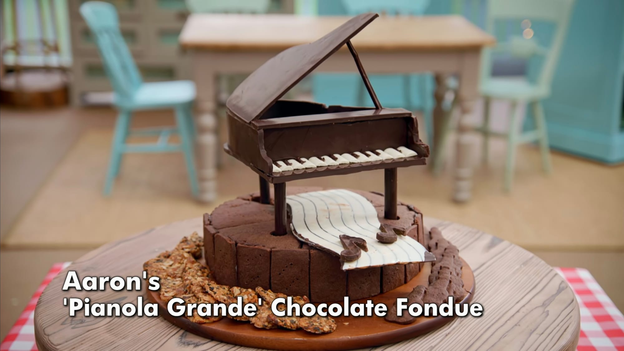 Aaron's 'Pianola Grande' Showstopper from 'The Great British Baking Show' Season 16's Chocolate Week