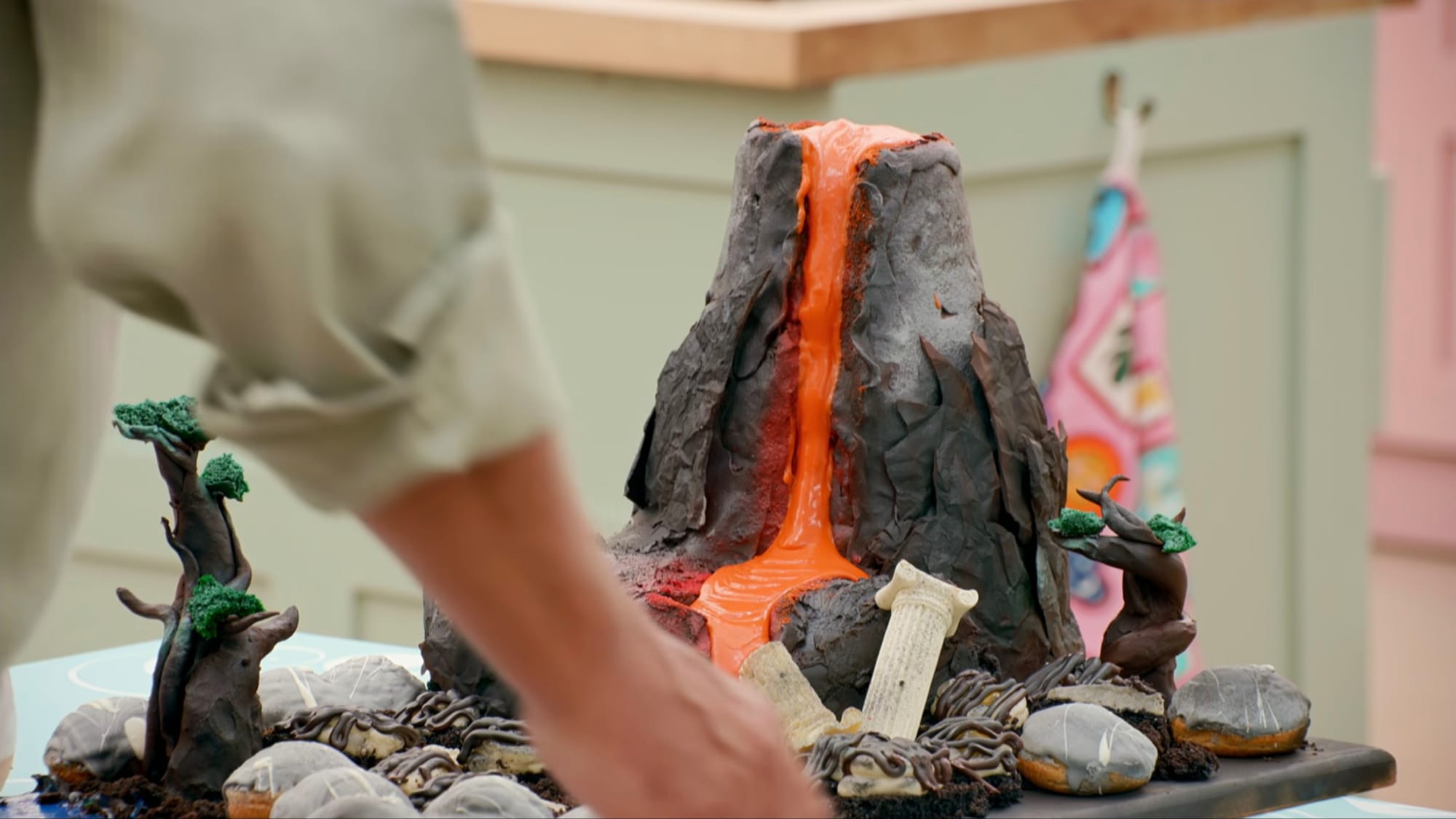 Nataliia's Last Days of Pompeii Showstopper from 'The Great British Baking Show' Season 16's Chocolate Week