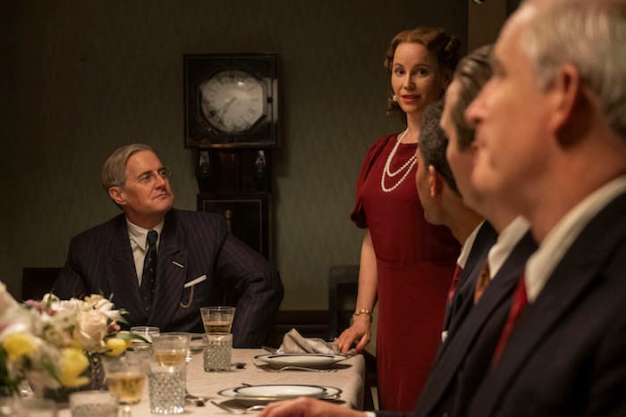 Kyle MacLachlan as President Franklin D. Roosevelt and Sofia Helin as Crown Princess Martha in 'Atlantic Crossing'