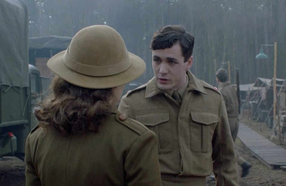 Jonah Hauer-King as Harry Chase&nbsp;and Julia Brown as Lois Bennett&nbsp;in&nbsp;World on Fire Season 1&nbsp;