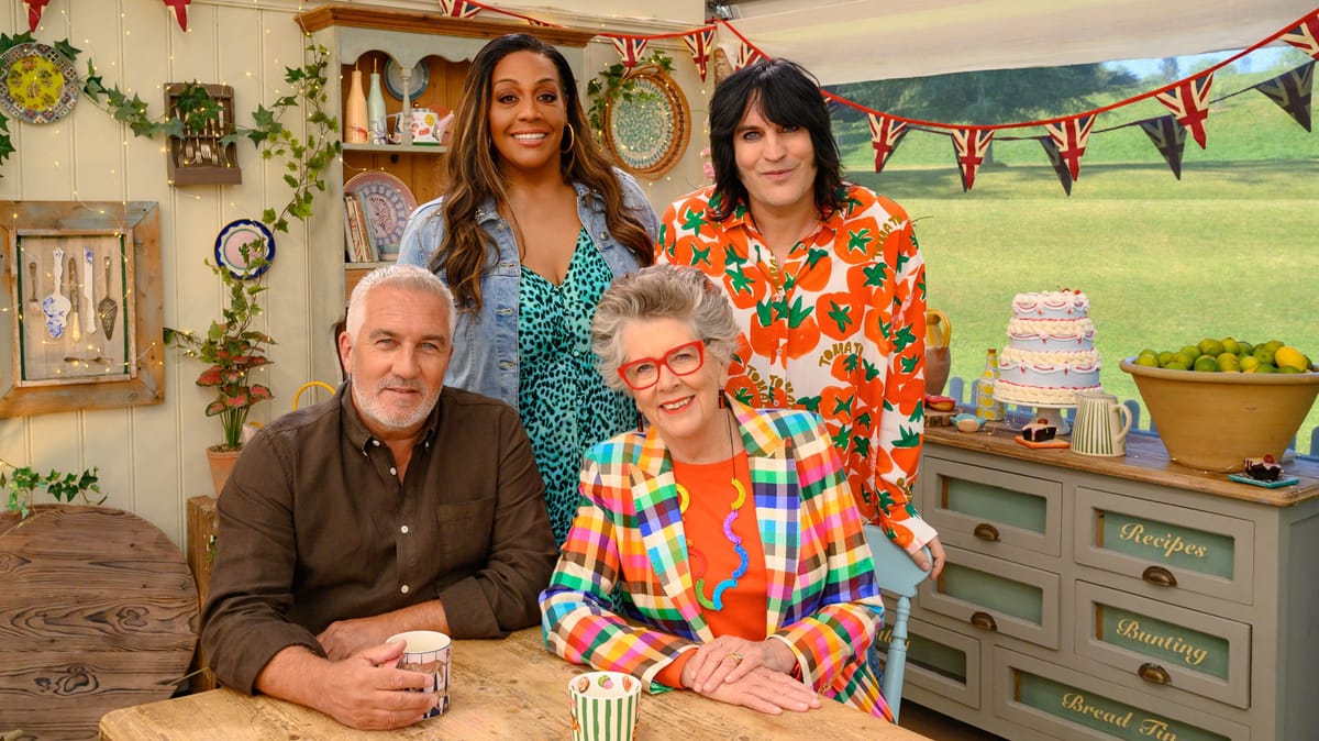 Alison Hammond, Noel Fielding, Paul Hollywood, and Prue Leith in 'The Great British Baking Show' Season 16
