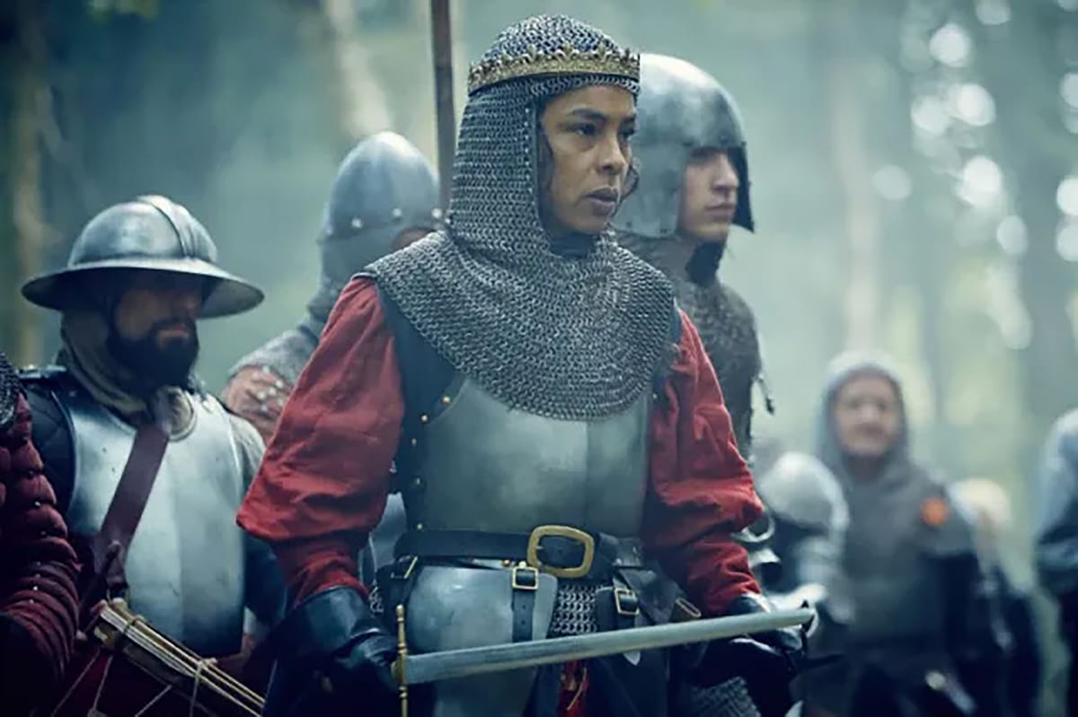 Sophie Okonedo as Queen Margaret. © 2015 Carnival Film & Television Ltd