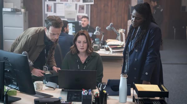 Andrew Gower, Charlotte McCurry, and Sharon D Clarke in 'Ellis' Season 2